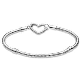 Pandora 599539C00 Damen-Armband Silber mit Herz-Verschluss