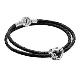 Pandora 51520 Set Leder-Armband für Damen mit Charm Love You Mum
