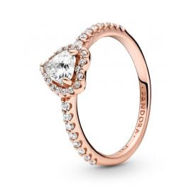 Pandora 188421C02 Damen-Ring Funkelndes Herz Weiß