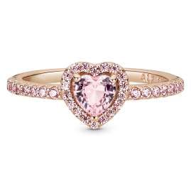 Pandora 188421C04 Damen-Ring Erhabenes Herz Rosé