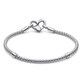 Pandora 592453C00 Charm-Armband für Damen Silber 925 Nietenkette
