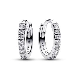 Pandora 293015C01 Damen-Creolen Ohrringe Funkelnde Umarmung Silber