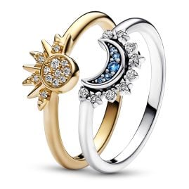 Pandora 15855 Ring-Set Himmlisch Funkelnd Sonne und Mond