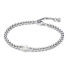 Pandora 593173C01 Damen-Armband Süßwasser-Zuchtperle & Kugeln Silber