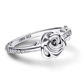 Pandora 193215C01 Damenring Blühende Rose Silber