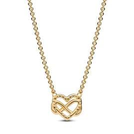 Pandora 362666C01-50 Damen-Kette Funkelndes Unendlichkeits-Herz Goldfarben