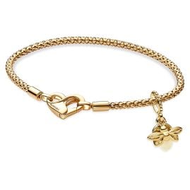 Pandora 68298 Damenarmband Goldfarben Leuchtendes Glühwürmchen Geschenkset