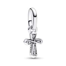 Pandora 68324 Damen-Kette Funkelndes Kreuz Silber