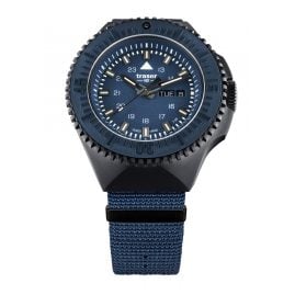 traser H3 109856 Herrenarmbanduhr P69 Black Stealth Blau mit Natoband