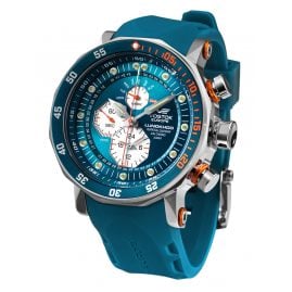 Vostok Europe YM86-620A636-BLAU Herren-Uhr Multifunktion Lunokhod 2 Blau