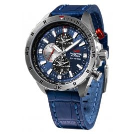 Vostok Europe YM26-320A652 Herrenuhr Multifunktion Almaz Space Station Blau