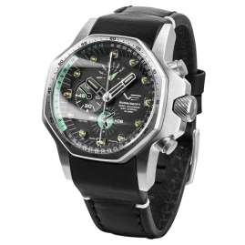 Vostok Europe YM86-640A695 Herrenuhr Atomic Age Multifunktion Schwarz