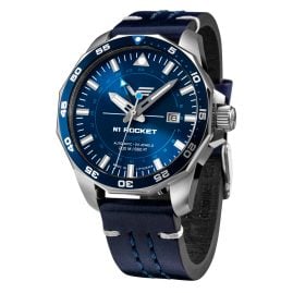 Vostok Europe NH34-225A712-LBBLAU Herren-Automatikuhr GMT Rocket N1 Dunkelblau