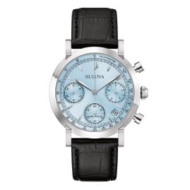 Bulova 96B456 Herrenuhr Chronograph Classic Schwarz/Hellblau