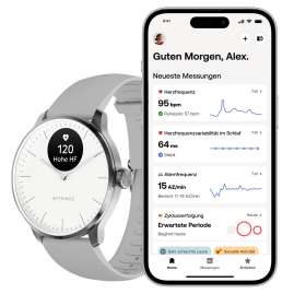 Withings HWA11-Model 3-All-Int Damenuhr ScanWatch Light silber/grau