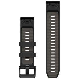 Garmin 010-13392-00 Quickfit Silikonband 22 mm Schwarz/Kieselgrau