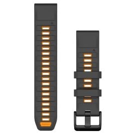 Garmin 010-13392-05 Quickfit Silikonband 22 mm Graphit/Funkenorange