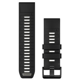Garmin 010-13393-00 Quickfit Silikonband 26 mm Schwarz/Kieselgrau