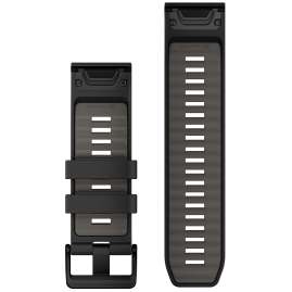Garmin 010-13393-00 Quickfit Silikonband 26 mm Schwarz/Kieselgrau