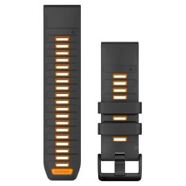 Garmin 010-13393-05 Quickfit Silikonband 26 mm Graphit/Funkenorange