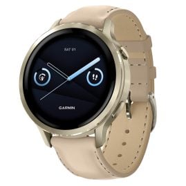 Garmin 010-03013-03 Venu 4 Fitness Smartwatch in Beige/Lunargold 41 mm