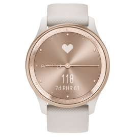 Garmin 010-02665-01 vivomove Trend Damen-Smartwatch Creme/Perlgold