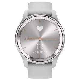 Garmin 010-02665-03 vivomove Trend Damen-Smartwatch Hellgrau/Silberfarben