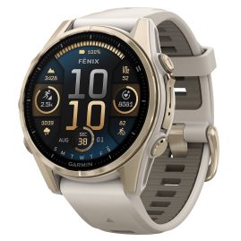 Garmin 010-02903-11 fenix 8 Smartwatch AMOLED Sapphire Grau/Softgold 43 mm