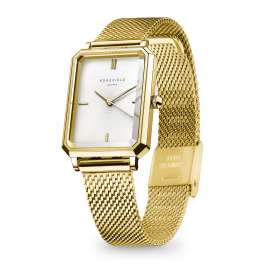 Rosefield OWGMG-O73 Damenuhr Octagon XS Mesh Goldfarben