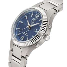 ETT Eco Tech Time ELT-11670-32M Funk-Solar Damenuhr Everest Lady Titan/Blau