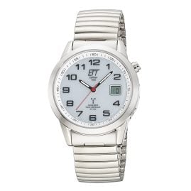 ETT Eco Tech Time EGS-11711-12Z Funk-Solar Herren-Armbanduhr Gobi mit Zugband Weiß