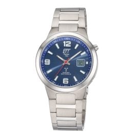 ETT Eco Tech Time EGT-11709-32M Funk-Solar Herrenuhr Everest Gents Titan/Blau