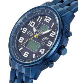 ETT Eco Tech Time EGS-11735-32M Funk-Solar Herrenuhr Hunter II Blau