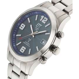 ETT Eco Tech Time EGS-11485-32M Funk-Solar Herren-Armbanduhr Gobi Blau