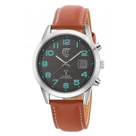 ETT Eco Tech Time EGS-11499-22L Funk-Solaruhr für Herren Basic Braun/Schwarz