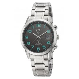 ETT Eco Tech Time EGS-11500-22M Herrenuhr Funk-Solar Basic Stahl/Schwarz