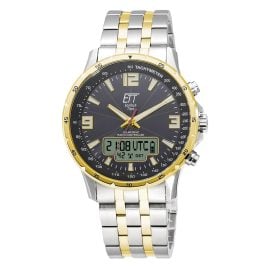 ETT Eco Tech Time EGS-11553-21M Funk-Solar Herrenuhr Professional Bicolor