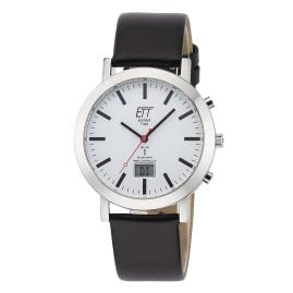 ETT Eco Tech Time EGS-11577-11L Funk-Solar Herrenuhr Station Watch mit Lederband