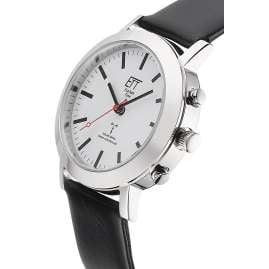 ETT Eco Tech Time ELS-11581-11L Funk-Solar Damenuhr Station Watch mit Lederband