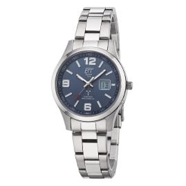 ETT Eco Tech Time ELS-11589-32M Damenuhr Funk Solar Drive Gobi Edelstahl