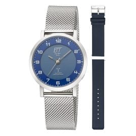 ETT Eco Tech Time ELS-11617-32MS Funk-Solar Damenuhr Atacama Edelstahl mit 2 Bändern