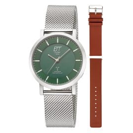 ETT Eco Tech Time ELS-11618-81MS Funk-Solar Damenuhr Atacama Edelstahl mit 2 Bändern