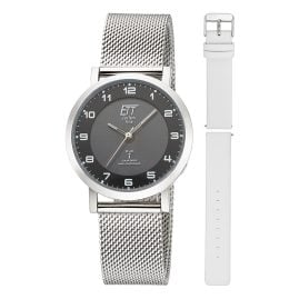 ETT Eco Tech Time ELS-11625-22MS Damen Funk-Solaruhr Atacama Edelstahl mit 2 Bändern