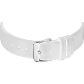 Master Time MTLA-10805-12L Damen-Funkuhr mit weißem Lederband