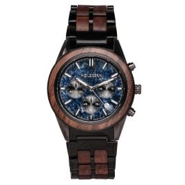 Holzkern Herren-Chronograph Quarz Space Dust Walnuss/Marmor
