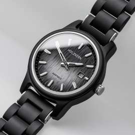 Holzkern Herrenuhr Automatik Nightbird Ahorn/Schwarz
