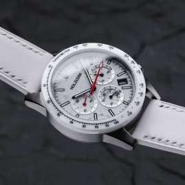 Holzkern Herrenuhr Titan Neverrest Howlith/Weiß