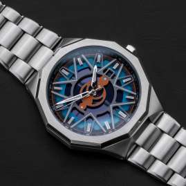 Holzkern Herren-Solaruhr Star Trek™ Andorian Marmor/Blau