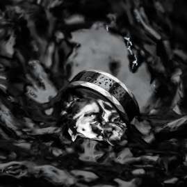 Holzkern Herren-Ring Sumo Lava/Wolfram