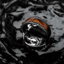 Holzkern Herrenring Sumo Whiskeyholz/Wolfram